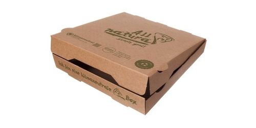 Pizzakarton Bio 26x26cm, Natural Braun NYC, 100 Stück